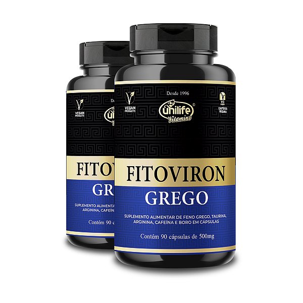 Kit 2 Fitoviron Grego Unilife 90 Cápsulas 500mg