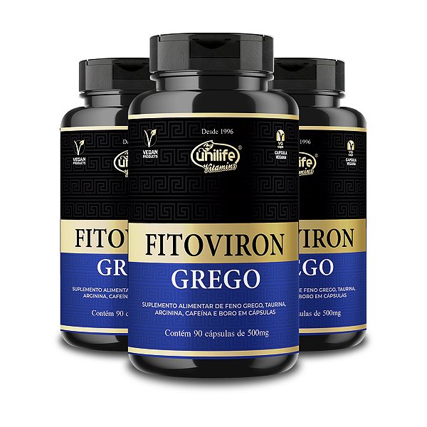 Kit 3 Fitoviron Grego Unilife 90 Cápsulas 500mg