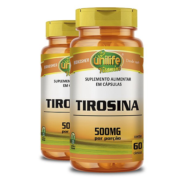 Kit 2 Tirosina Unilife 60 Cápsulas 470mg