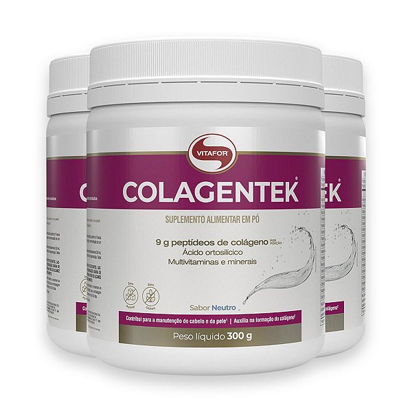 Kit 3 Colagentek Vitafor 300g Neutro
