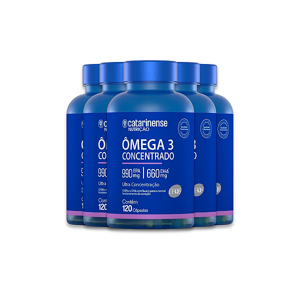 Kit 5 Ômega 3 Concentrado Catarinense 120 Cápsulas