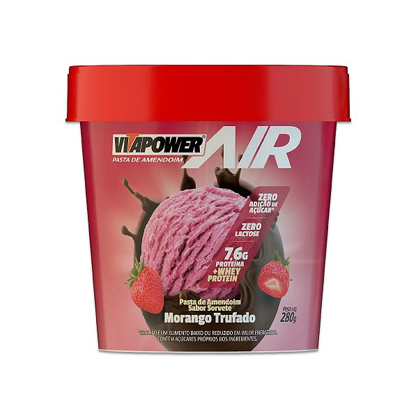 Pasta de Amendoim Vitapower Whey Morango Trufado 280g