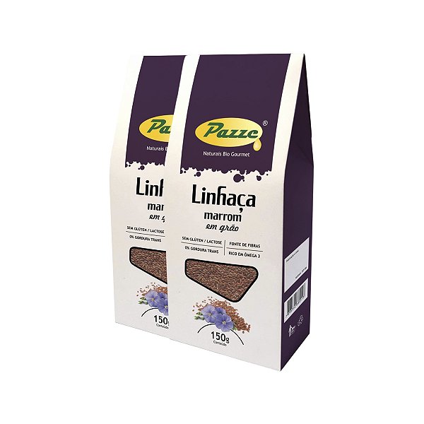 Kit 2 Grão de Linhaça Marrom Pazze 150 Gramas