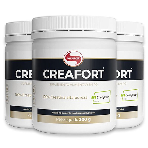 Kit 3 Creatina Creafort Vitafor pote 300g