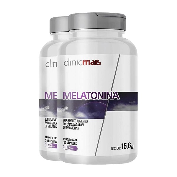 Kit 2 Melatonina Clinic Mais 520mg 30 Cápsulas