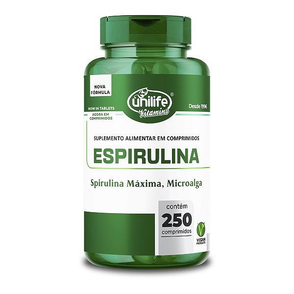 Espirulina Unilife 250 Comprimidos 1000mg