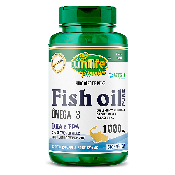 Óleo de Peixe Fish Oil Unilife 120 capsulas 1000mg