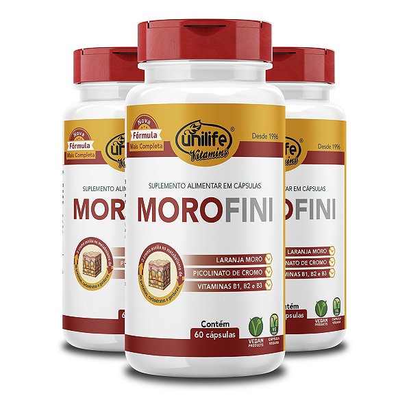 Kit 3 Morofini Laranja Moro Unilife 60 Cápsulas