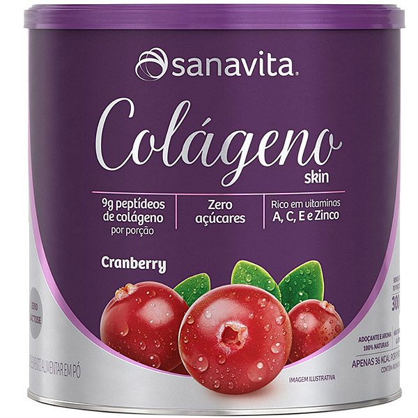 Colágeno Hidrolisado Cranberry Sanavita 300g