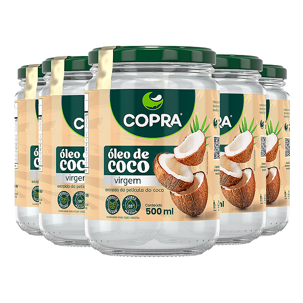 Kit 5 Óleo de Coco Virgem Copra 500ml
