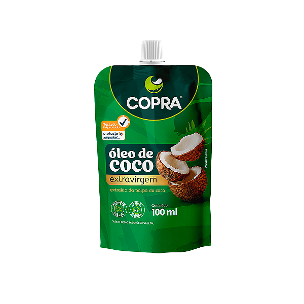 Óleo de Coco Extra Virgem Copra 100ml Pouch