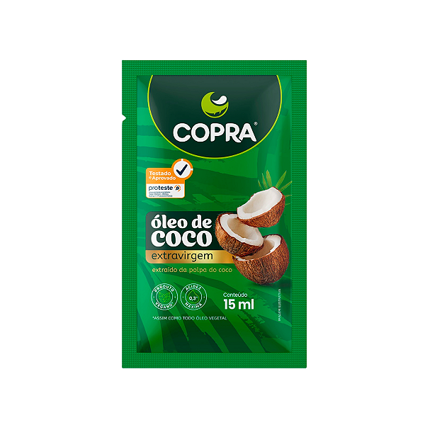 Óleo de Coco Extra Virgem Copra Sachê 15ml