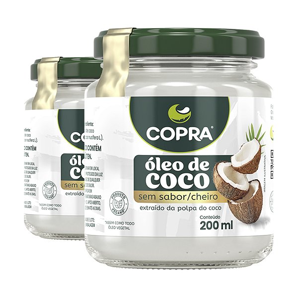 Kit 2 Óleo de Coco Sem Sabor Copra 200ml