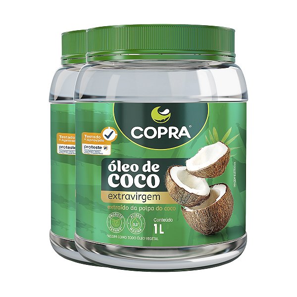 Kit 2 Óleo de Coco Extra Virgem Copra 1 Litro