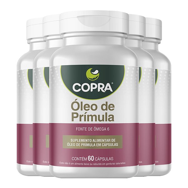 Kit 5 Óleo de Prímula Copra 60 Cápsulas