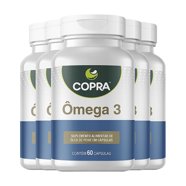 Kit 5 Ômega 3 EPA DHA Copra 60 Cápsulas
