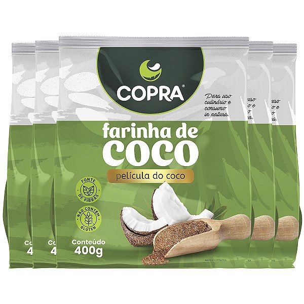 Kit 5 Farinha de Coco Copra 400g