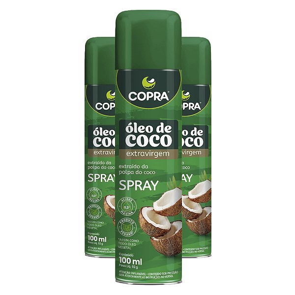 Kit 3 Óleo de Coco Extra Virgem Copra Spray 100ml