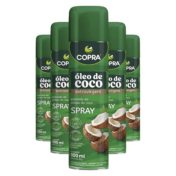 Kit 5 Óleo de Coco Extra Virgem Copra Spray 100ml