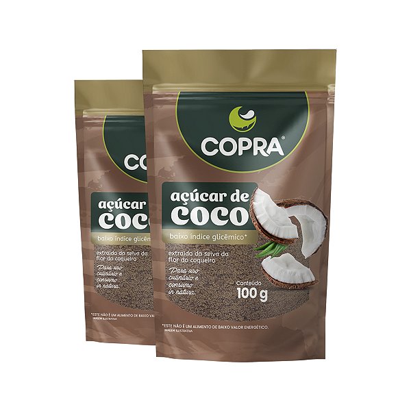 Kit 2 Açúcar de Coco Copra Vegano 100g