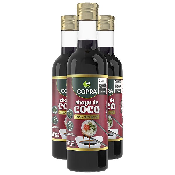 Kit 3 Shoyu de Coco Copra 250ml