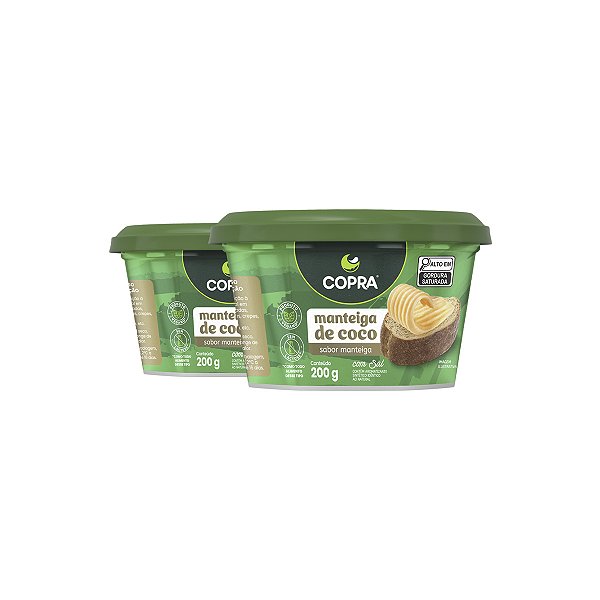 Kit 2 Manteiga de Coco Copra Sabor Manteiga com Sal 200g