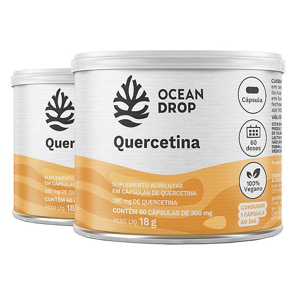 Kit 2 Quercetina Ocean Drop 60 Cápsulas