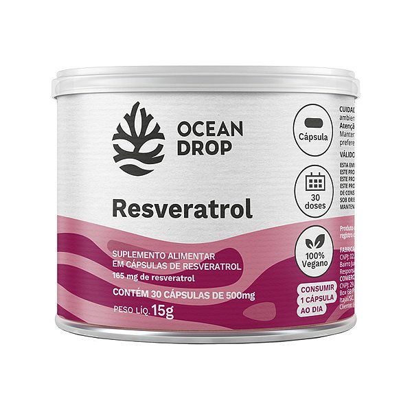 Resveratrol Ocean Drop Vegano 30 Cápsulas