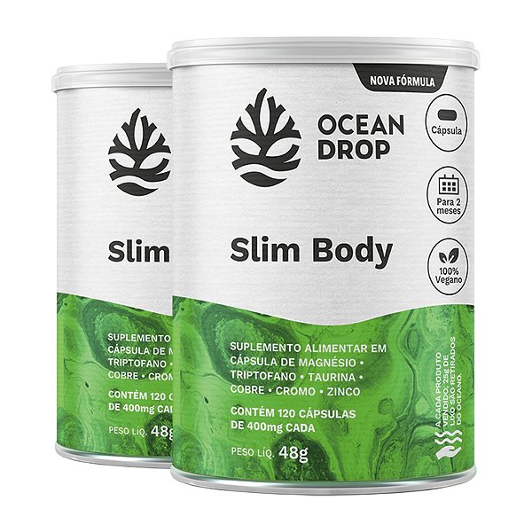 Kit 2 Slim Body Ocean Drop Vegano 120 Cápsulas