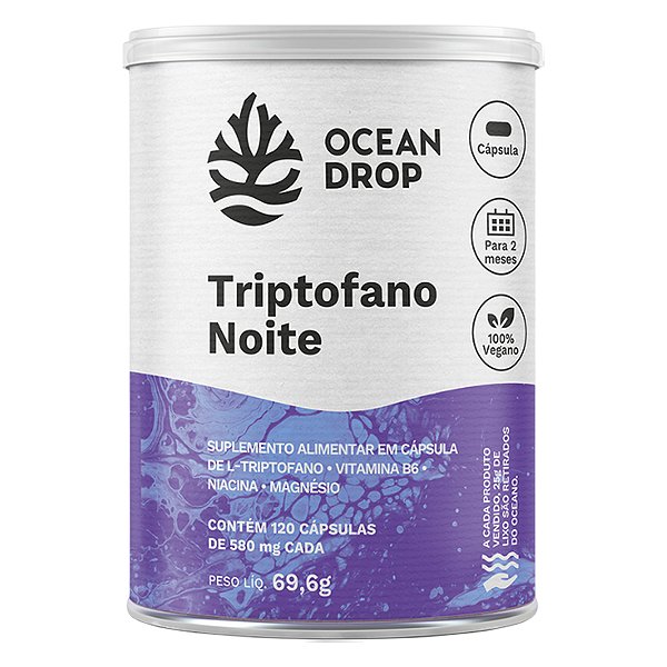Triptofano Noite Ocean Drop Vegano 120 Cápsulas