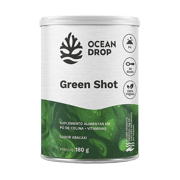 Green Shot Ocean Drop Vegano 180g Sabor Abacaxi