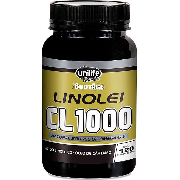Linolei Cl 1000 Óleo de Cártamo Unilife 120 Cápsulas