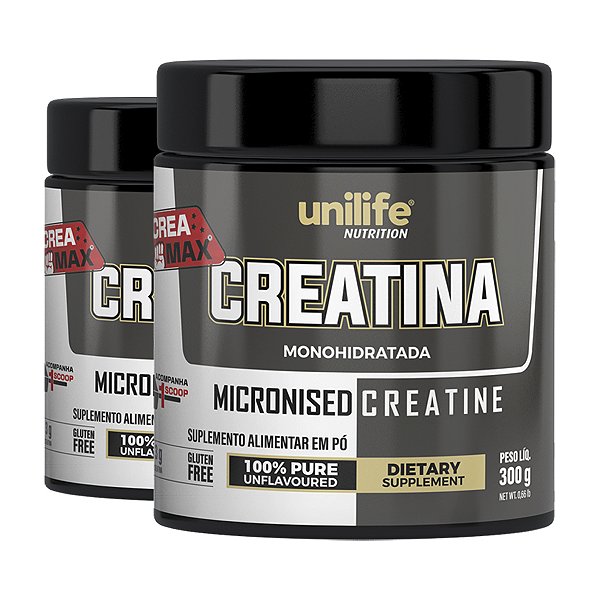 Kit 2 Creatina Pura ATP Monohidrata 300g Unilife