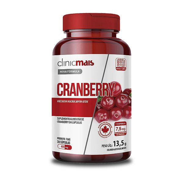 Cranberry ClinicMais 30 Cápsulas 450mg