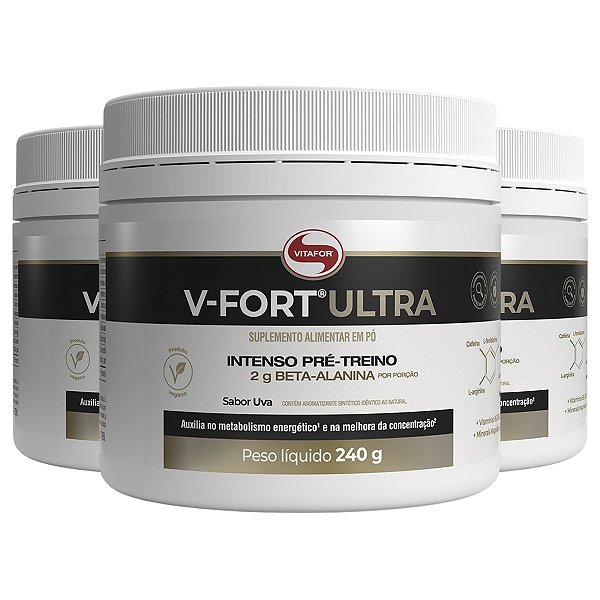 Kit 3 V Fort Ultra Vitafor 240g Uva