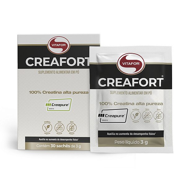 Creafort Creatina Creapure Vitafor 30 Sachês 3g