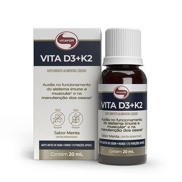 Vita D3 + K2 Vitafor 20ml Menta