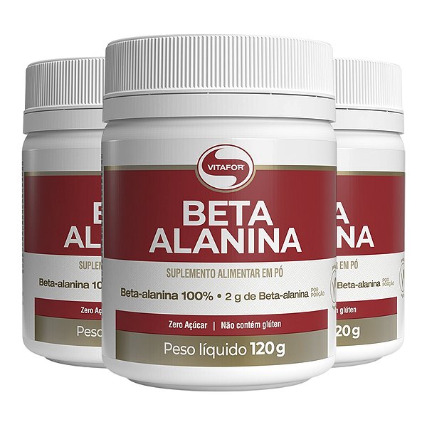 Kit 3 Beta Alanina Vitafor Vegano 120g