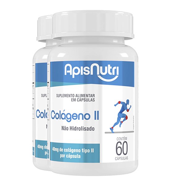 Kit 2 Colágeno Tipo II Apisnutri 60 Cápsulas