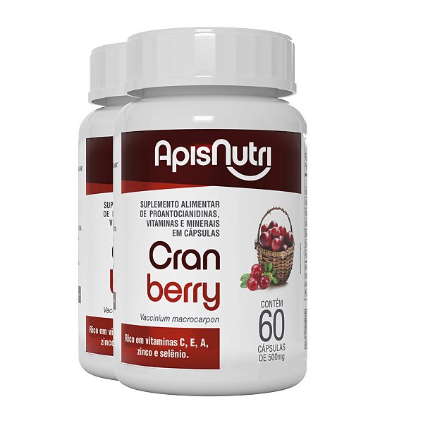 Kit 2 Cranberry Apisnutri 60 cápsulas