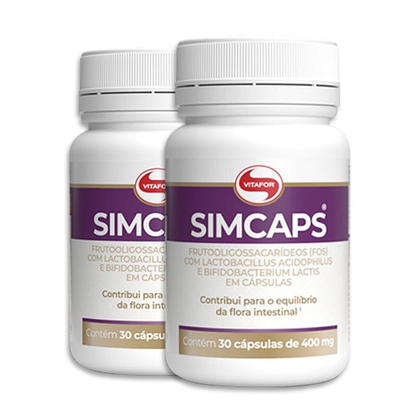 Kit 2 Simcaps Mix de Probióticos Vitafor 30 cápsulas