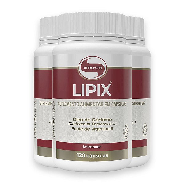 Kit 3 Lipix Vitafor Óleo de Cártamo 120 Cápsulas