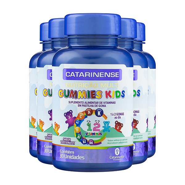 Kit 5 Gummies Polivitamínico Catarinense 30 Gomas