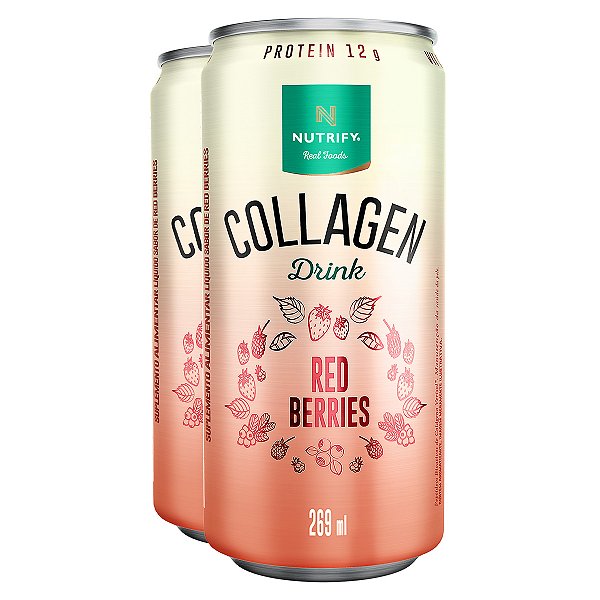 Kit 2 Collagen Drink Nutrify 269ml Red Berries