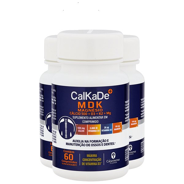 Kit 3 Calkdade MDK Catarinense 60 Comprimidos