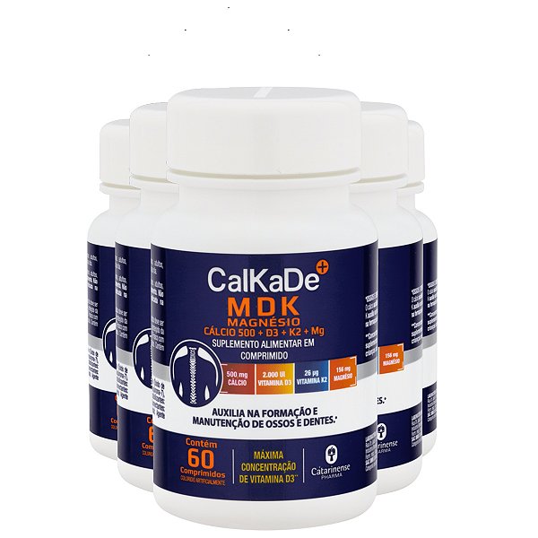 Kit 5 Calkdade MDK Catarinense 60 Comprimidos