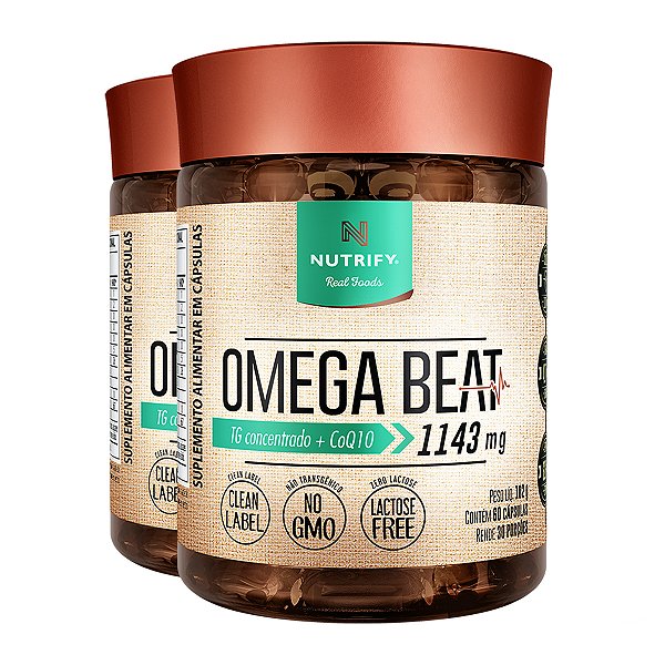 Kit 2 Ômega Beat Nutrify 60 Cápsulas