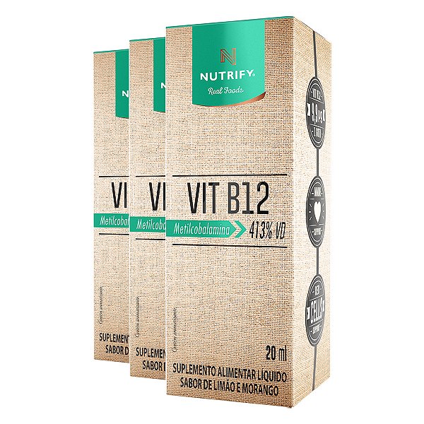 Kit 3 Vitamina B12 Nutrify 20ml