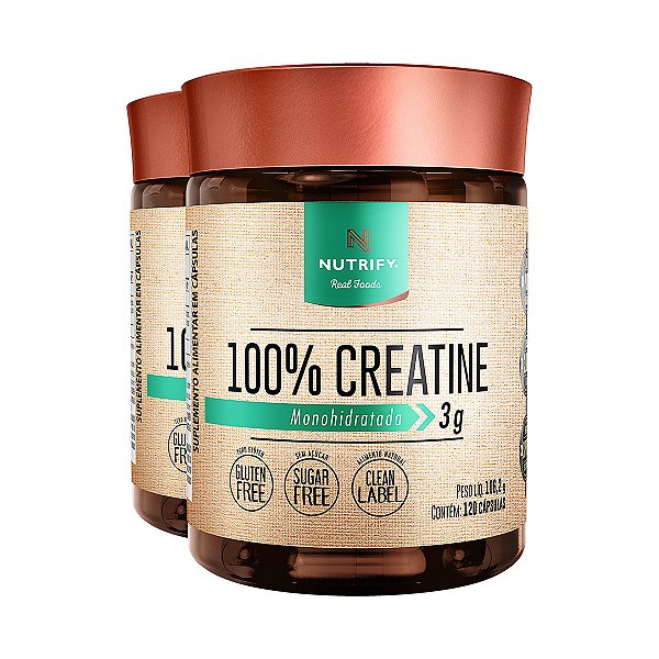 Kit 2 Creatina 100% Creatine Nutrify 120 Cápsulas
