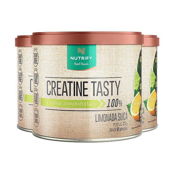Kit 3 Creatine Tasty Nutrify 210g Limonada Suíça